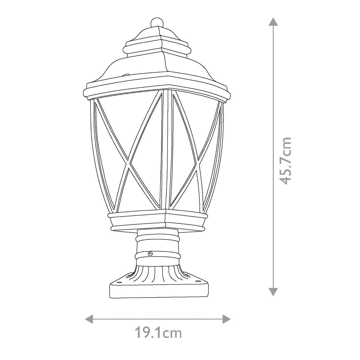 Timeless Tangier 7.5 Bronze Outdoor Pedestal Lantern