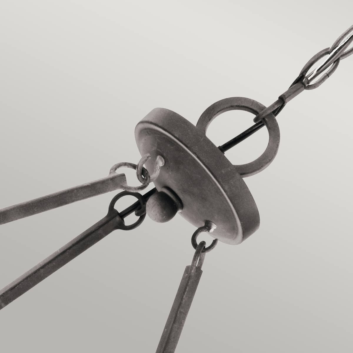 Taulbee Rustic Elegance 6-Light Chandelier in Weathered Zinc and Grey Wood