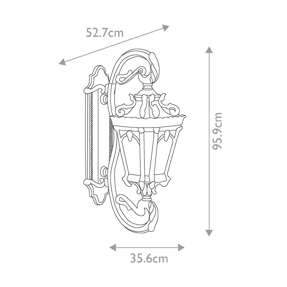Gothic Elegance: Tournai 4-Light Wall Lantern