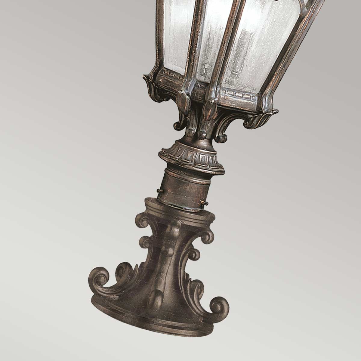 Tournai Georgian Gothic Cast Aluminium Outdoor Lantern Pedestal
