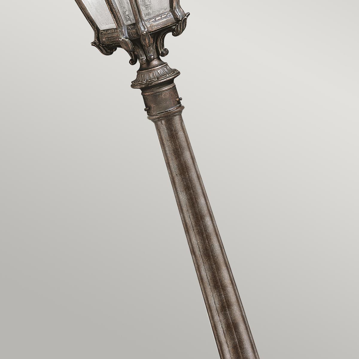 Georgian Gothic Garden Pathway Pillar Lantern in Londonderry Finish