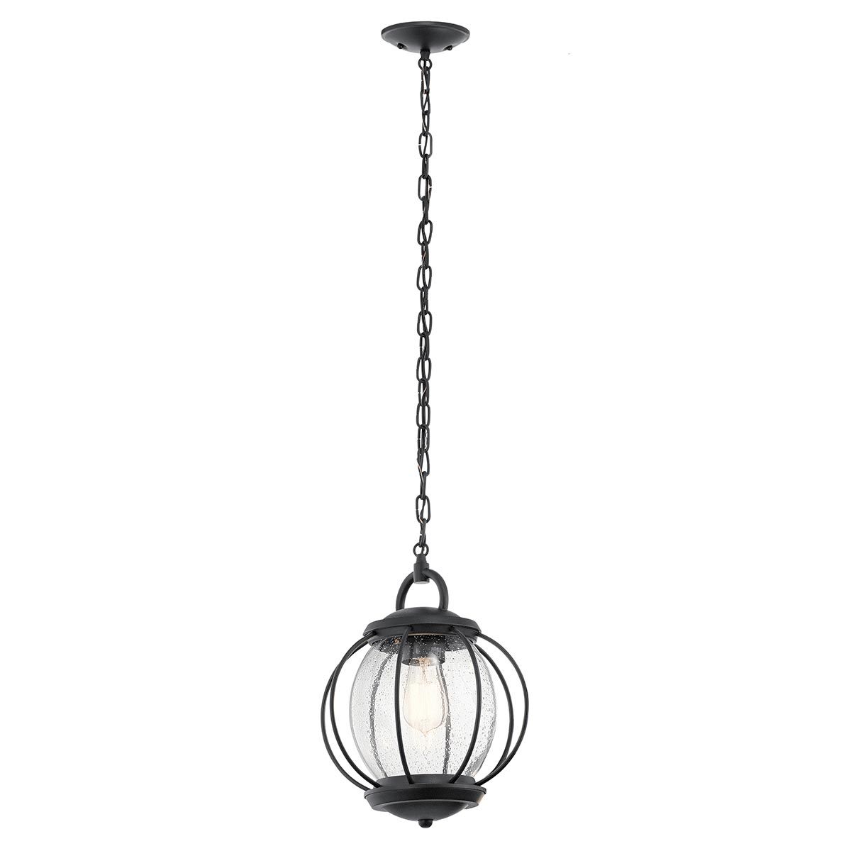 Vandalia Round Carrier Lantern - Textured Black