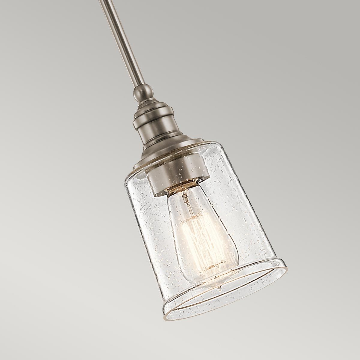 Waverly Vintage-Inspired Mini Pendant Light - Classic Pewter Finish