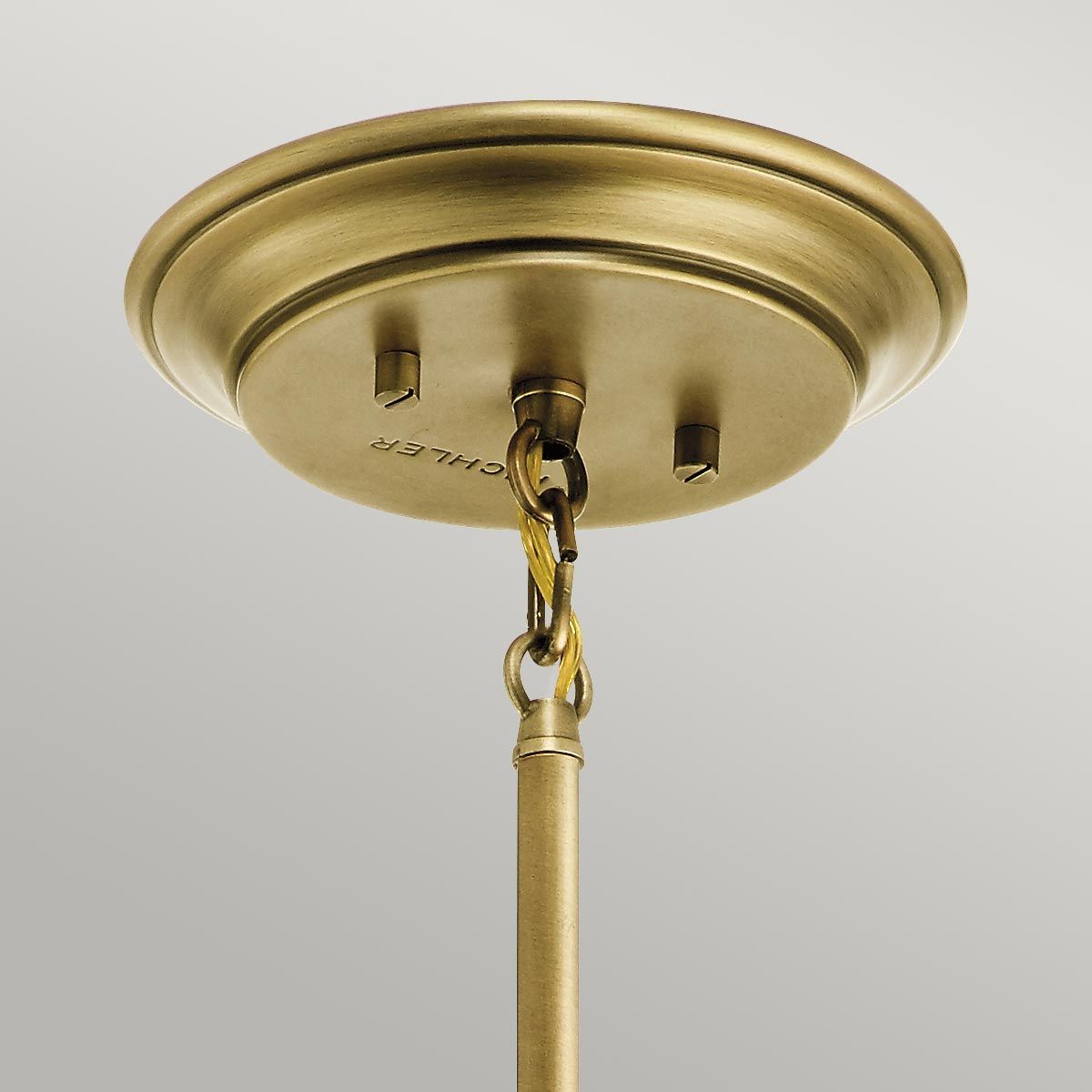 Vintage Brass Mini Pendant Light with Seeded Glass Shade - Waverly Collection