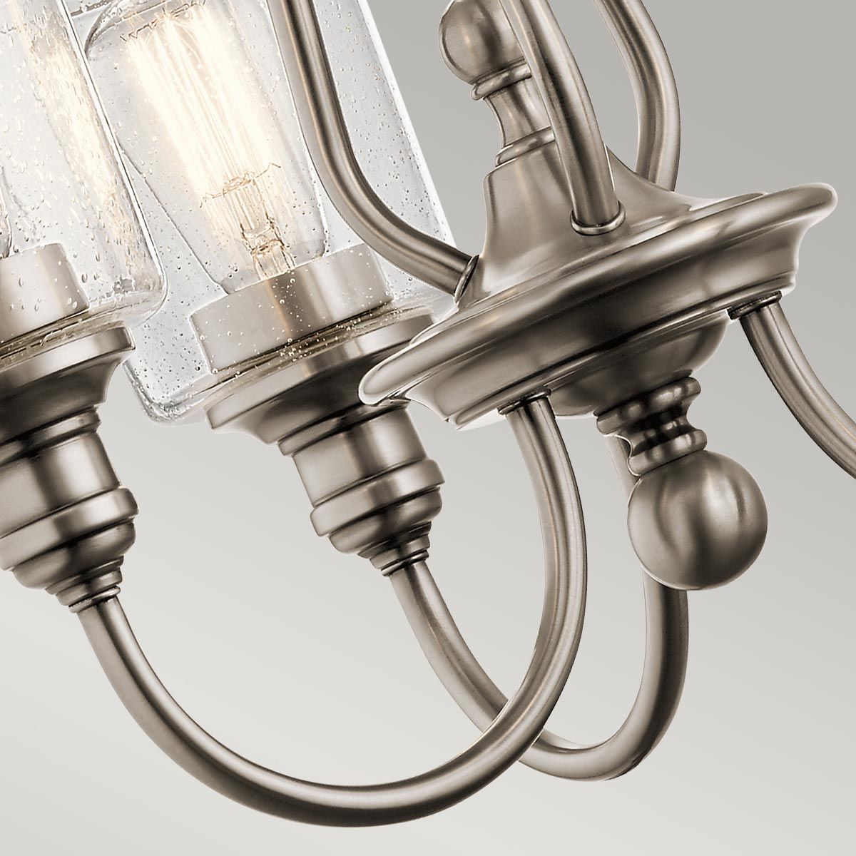 Elegant Waverly Trio Chandelier in Classic Pewter Finish