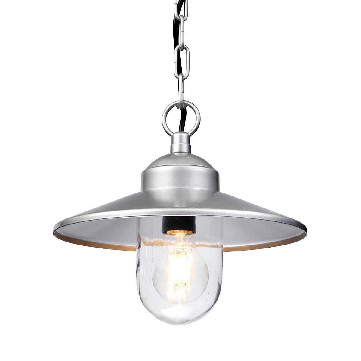 Klampenborg Scandinavian Exterior Lantern in Silver Finish