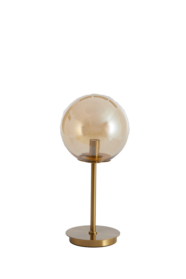 Amber Gold Medina Glass Table Lamp, 20x43 cm