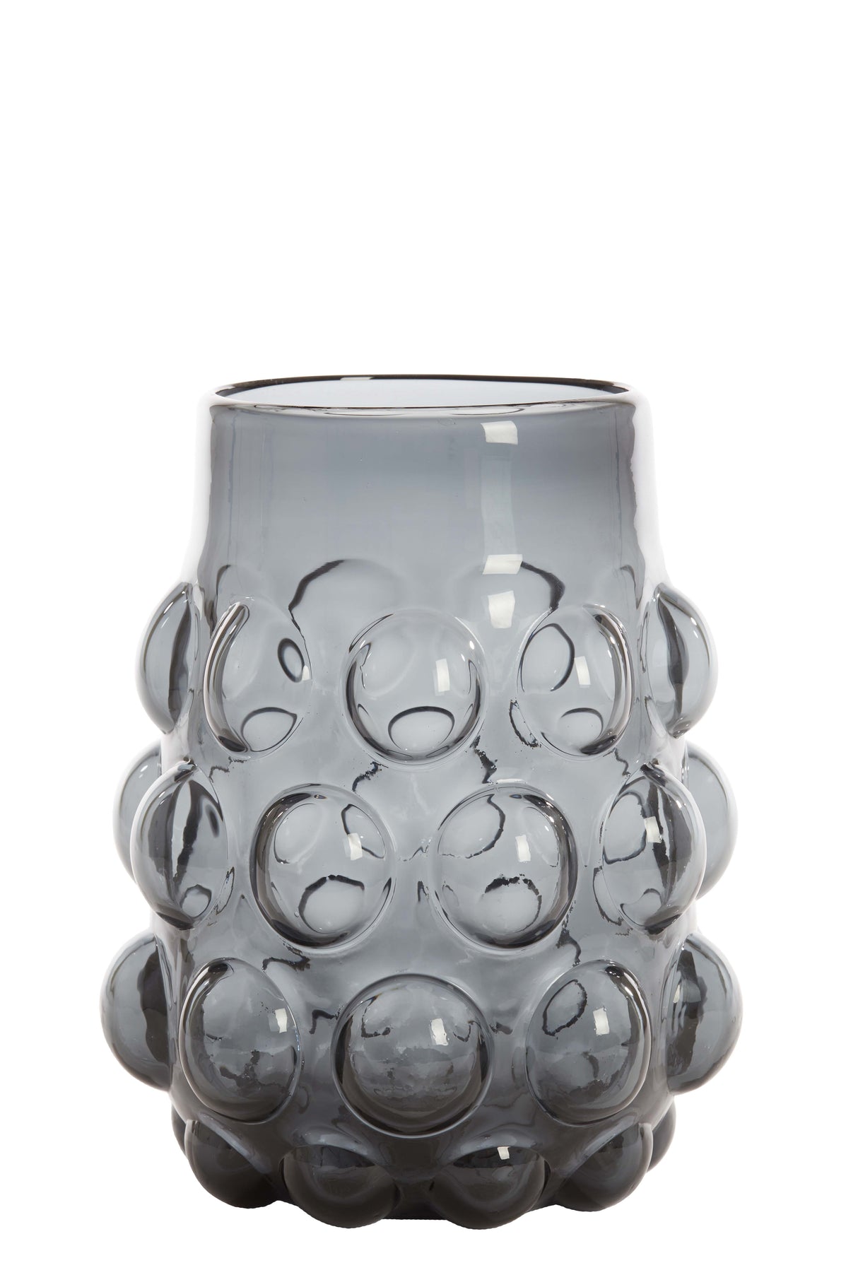Smoked Grey Glass Vase - Haroa Collection, Ø24x30 cm