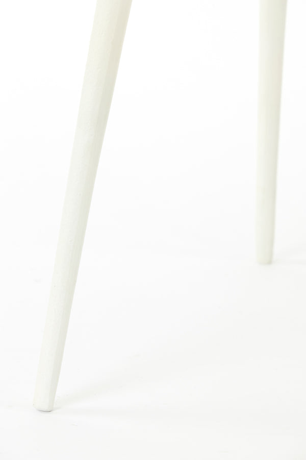 Elegant Cream Round Side Table - 46x44 cm