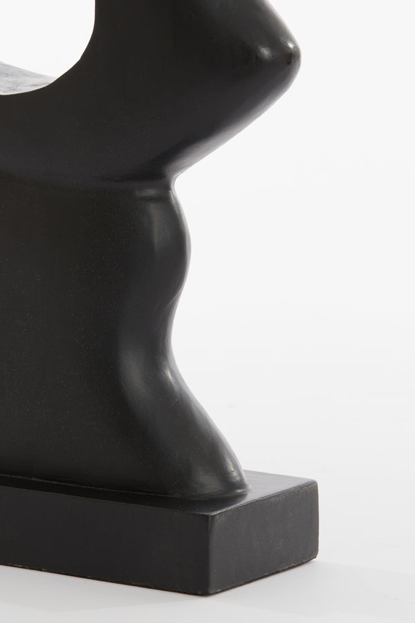 Elegant Black Wooden Ornament 25x9x41 cm - Masimo Matte Finish