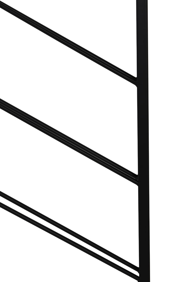 16-Bottle Black Malbeo Wine Rack, 70x6x160 cm