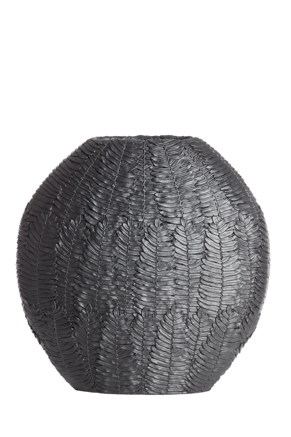 Sleek Modern Black Vase 40.5x11x40 cm - Nivica Design