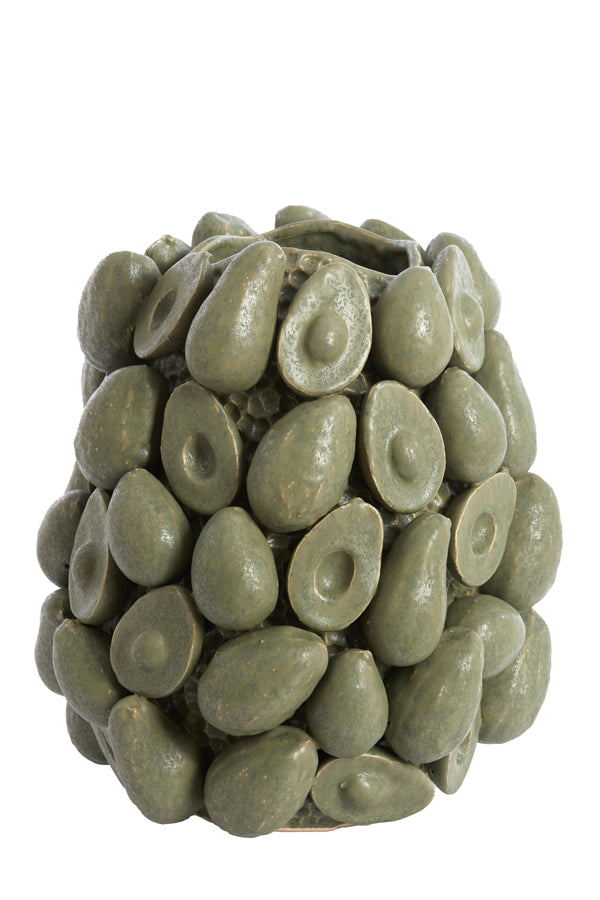 Olive Green Ceramic Avocado Vase Ø33x37.5 cm