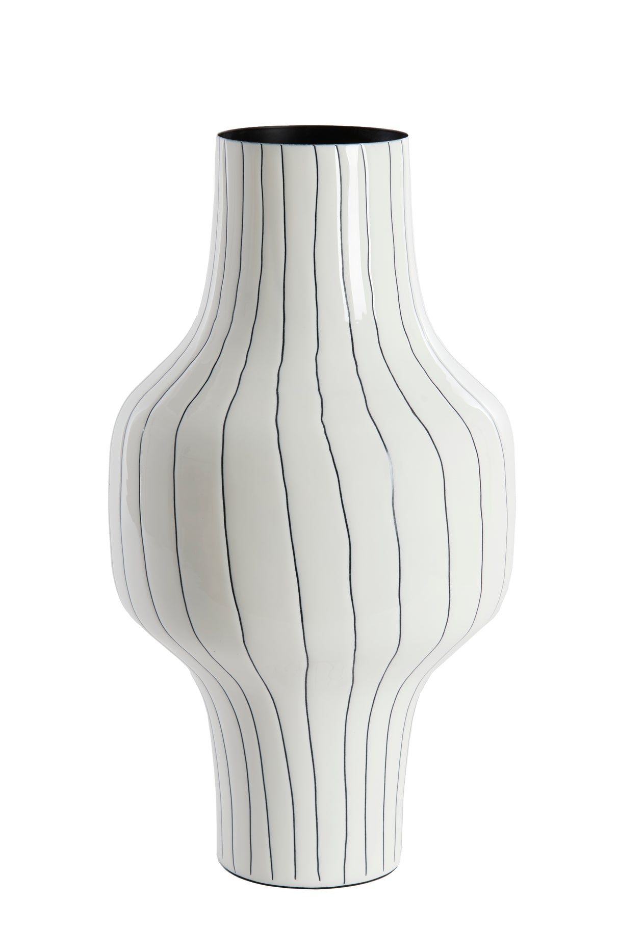 Elegant Sindo Two-Tone Vase Ø27x49 cm - Glossy White & Black