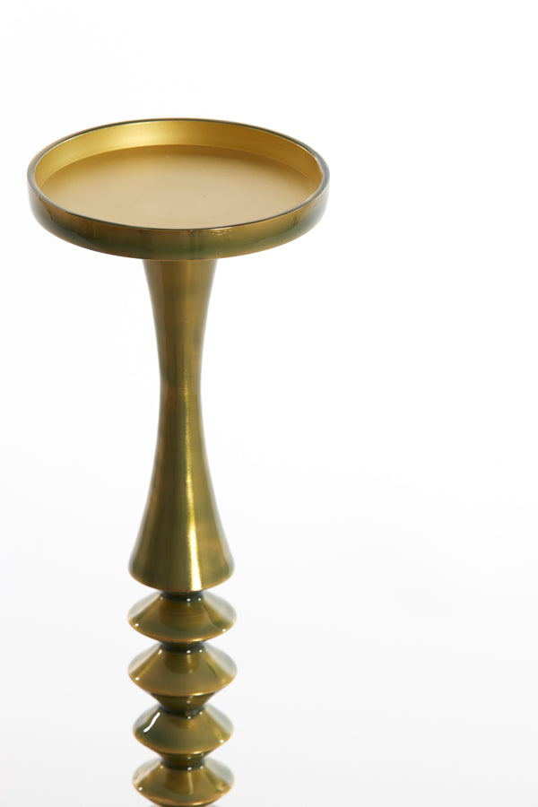 Elegant Green Gold Candle Holder - Ø11x40 cm Mistry Collection