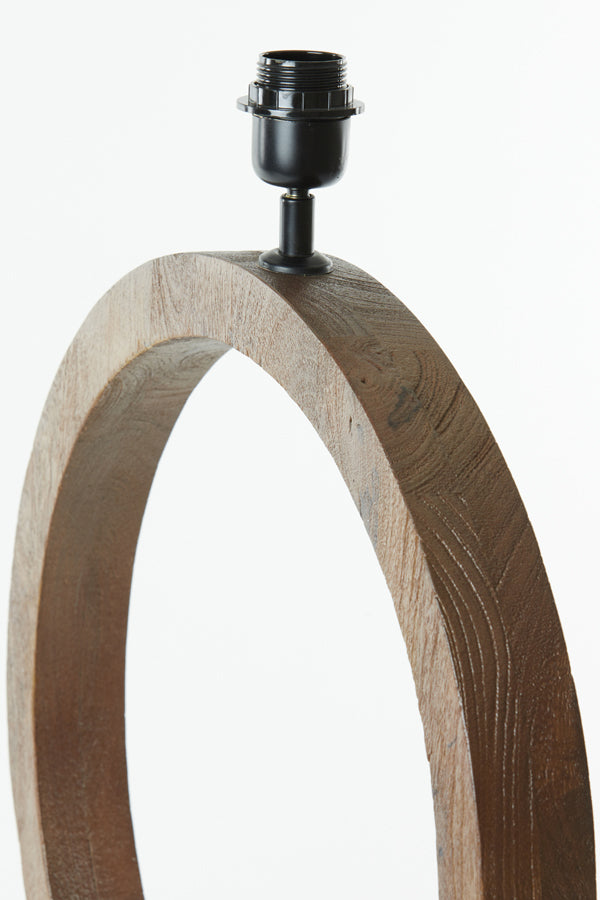 Rustic Tinar Wood Lamp Base, 51x13x64 cm in Matte Brown Finish