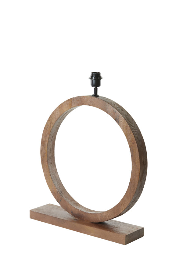 Rustic Tinar Wood Lamp Base, 51x13x64 cm in Matte Brown Finish