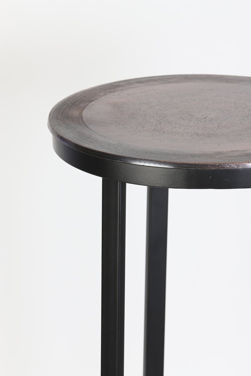 Antique Copper and Black Pillar Ø35x81 cm Decor Piece