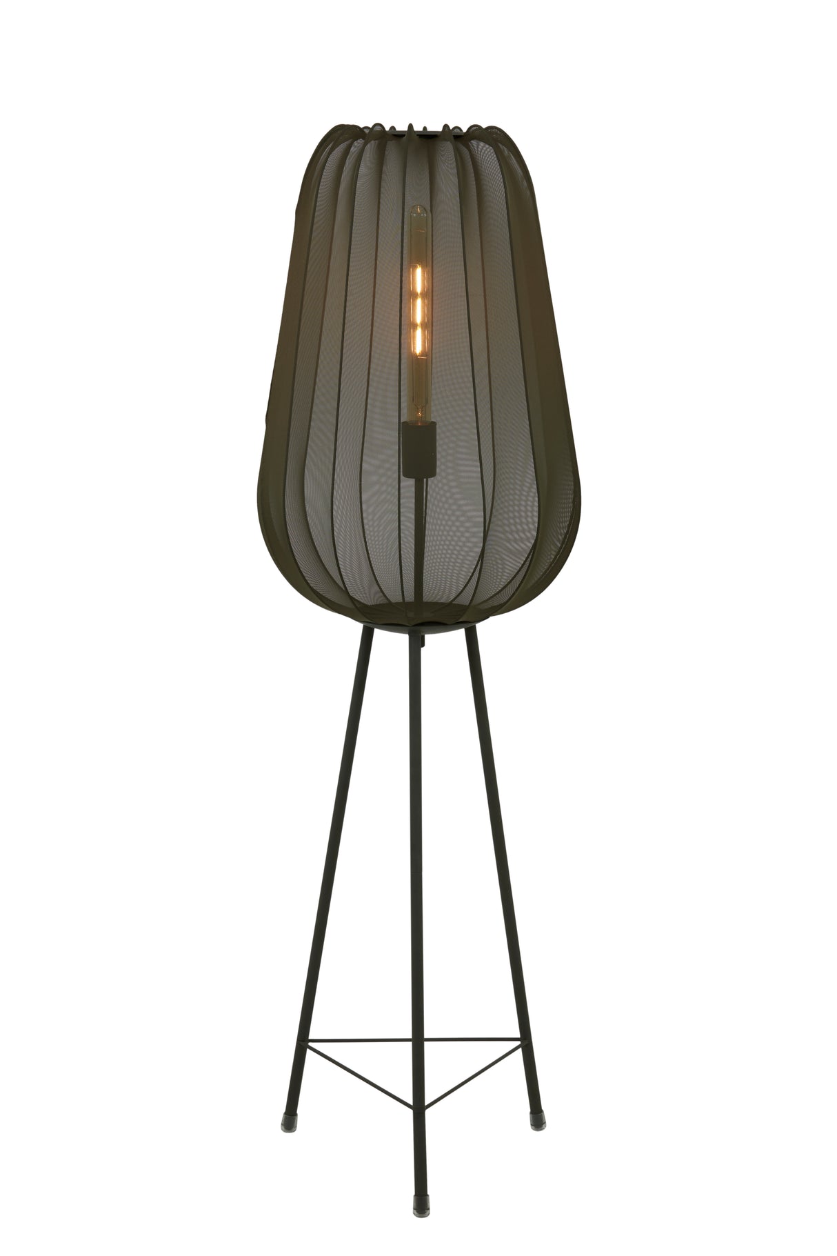 Elegant Tripod Floor Lamp in Dark Green, Ø42x132 cm - Plumeria Design