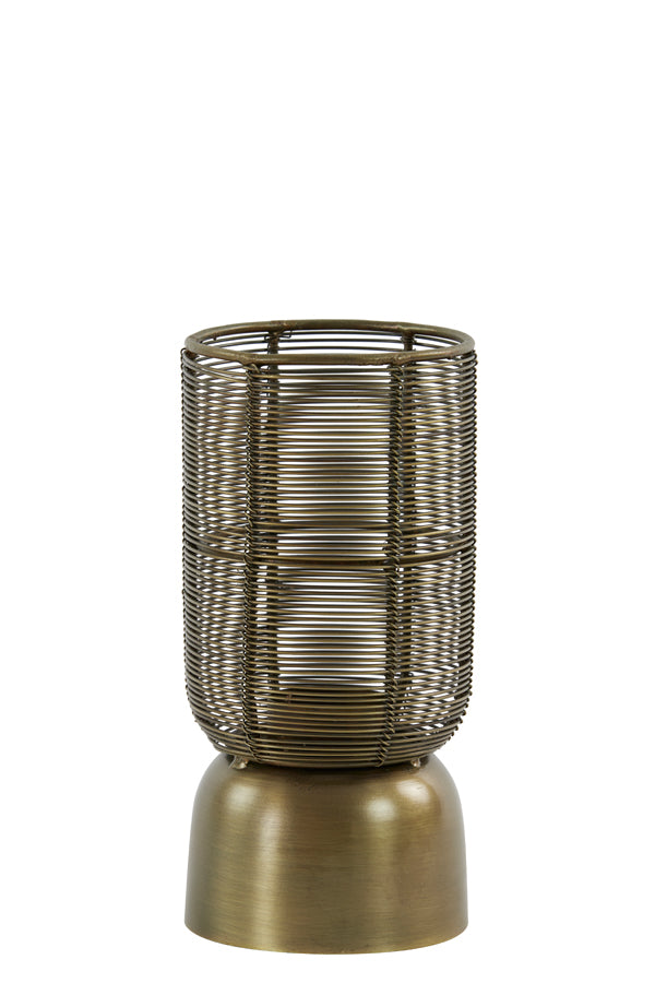 Antique Bronze Hurricane Lantern Ø10x21 cm Lezuza