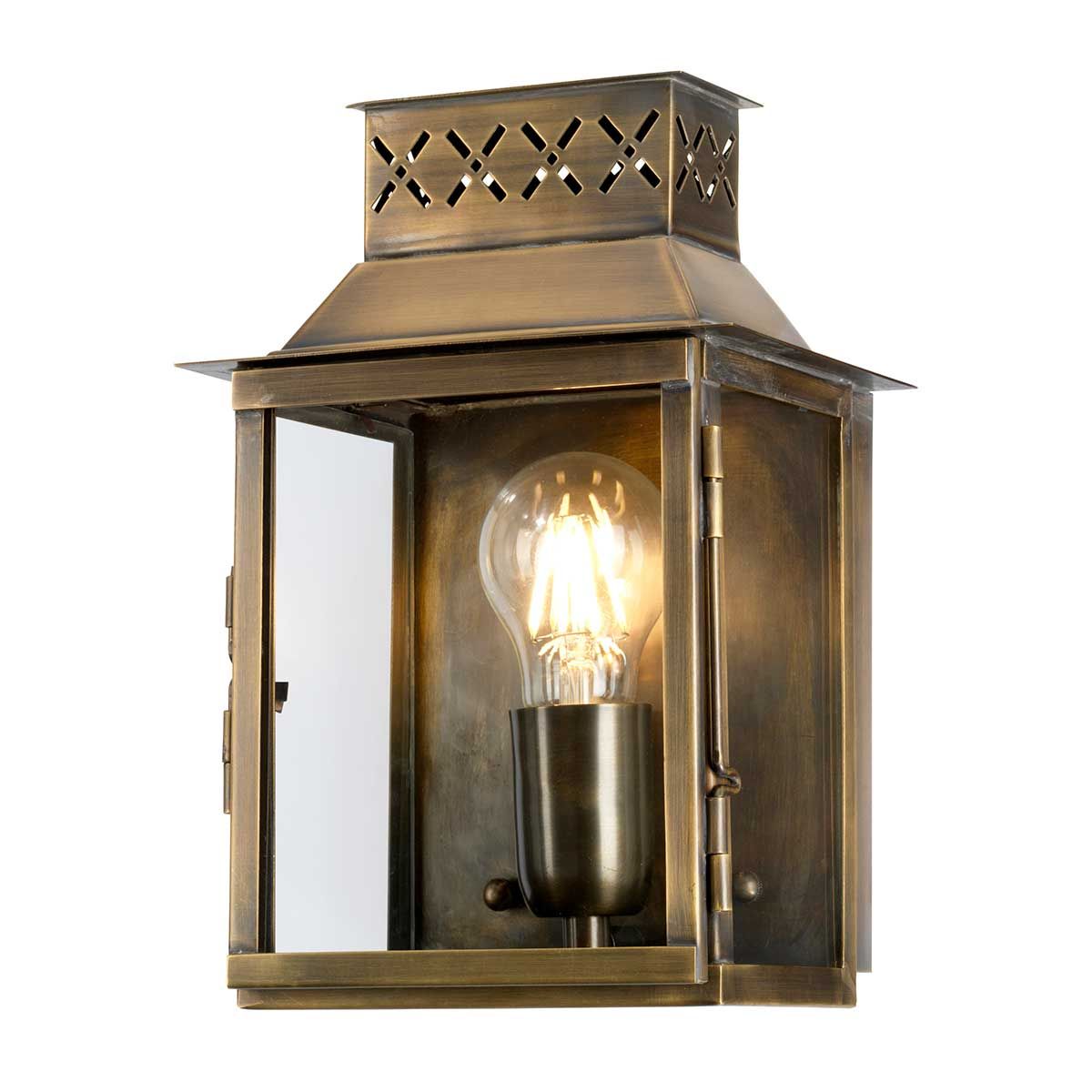 Lambeth Palace Brass Wall Lantern with Antique Finish