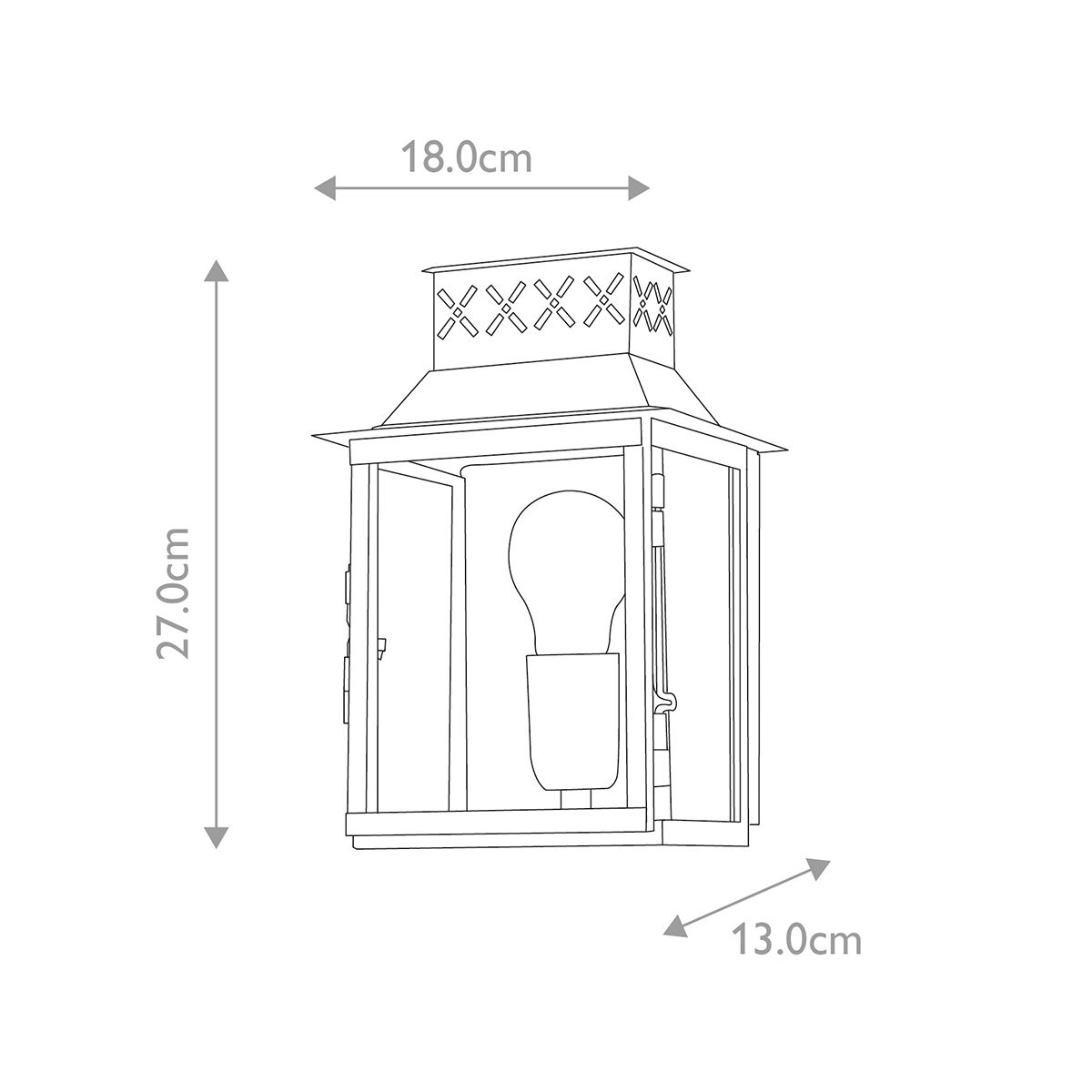 Lambeth Palace Brass Wall Lantern with Antique Finish