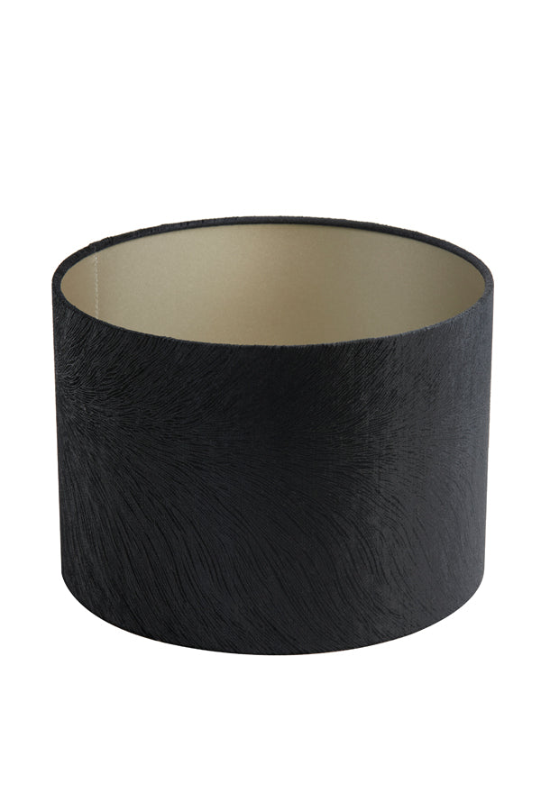 Elegant Black Lubis Cylindrical Lamp Shade (20-20-15 cm)