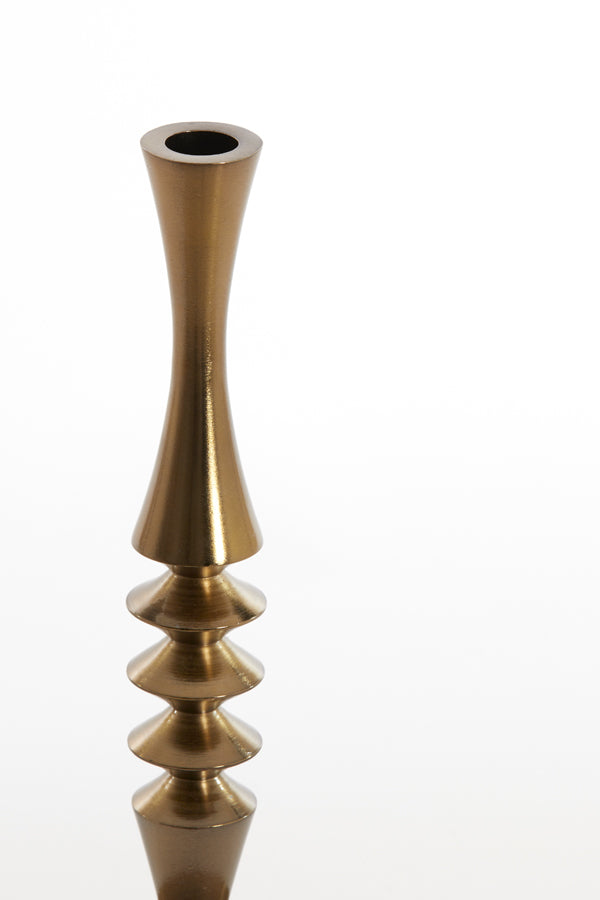Elaborate Shiny Black Nickel Candle Holder – 10x35 cm Mistry Design