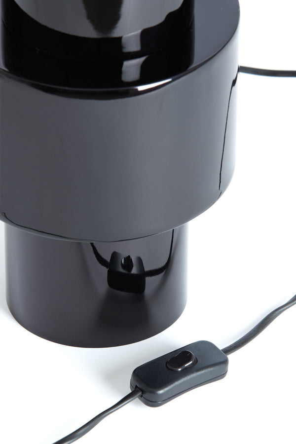 Glossy Black Nino Lamp Stand Ø18x65 cm