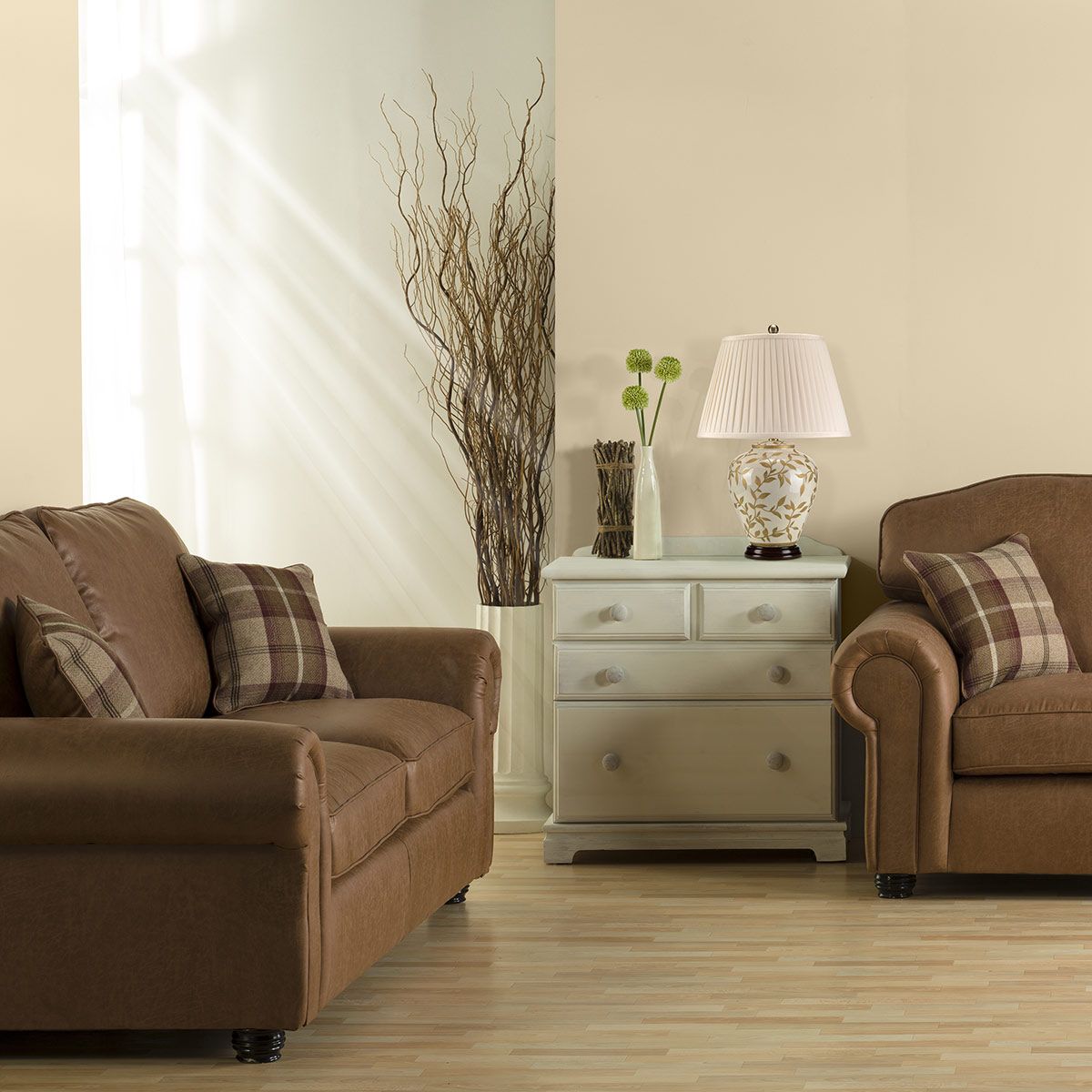 Elegant Porcelain Leaves Table Lamp in Brown and Gold