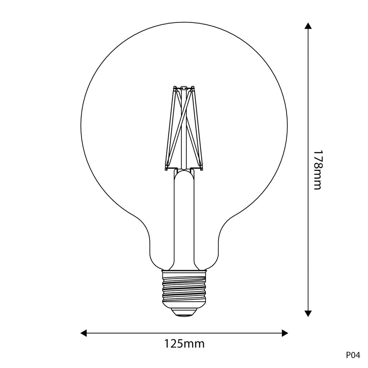 LED Porcelain Effect Light Bulb E27 7W 2700K (BBP04)