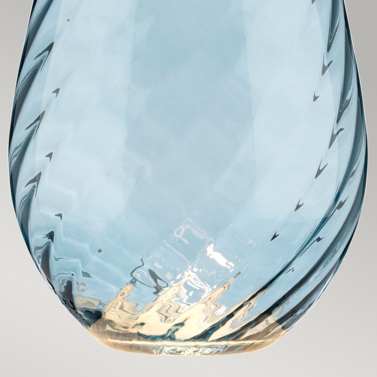 Lena 2 Light Large Table Lamp with Blue-Tinted Glass and Duck Egg Blue Shade