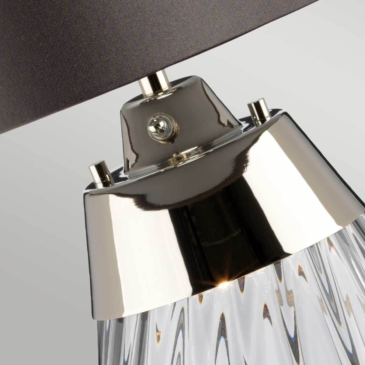 Lena Dual-Lit Smoke Glass & Slate Shade Table Lamp