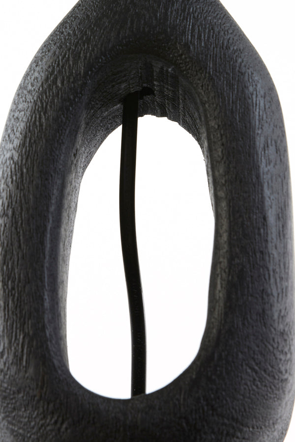 Django Wood Matte Black Lamp Base 11x9x45 cm