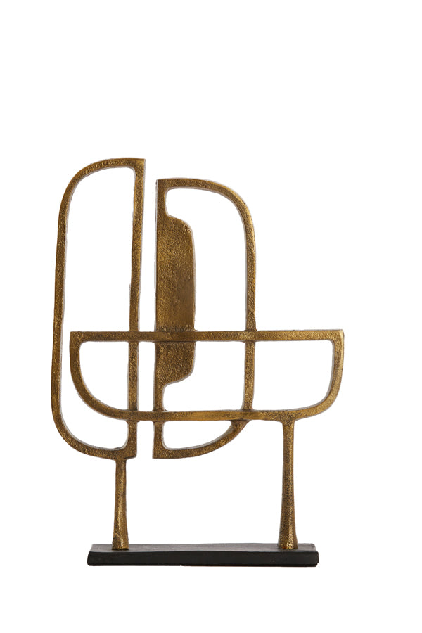 Elegant Aaron Sculpture - Gold and Matte Black 26x8x36 cm