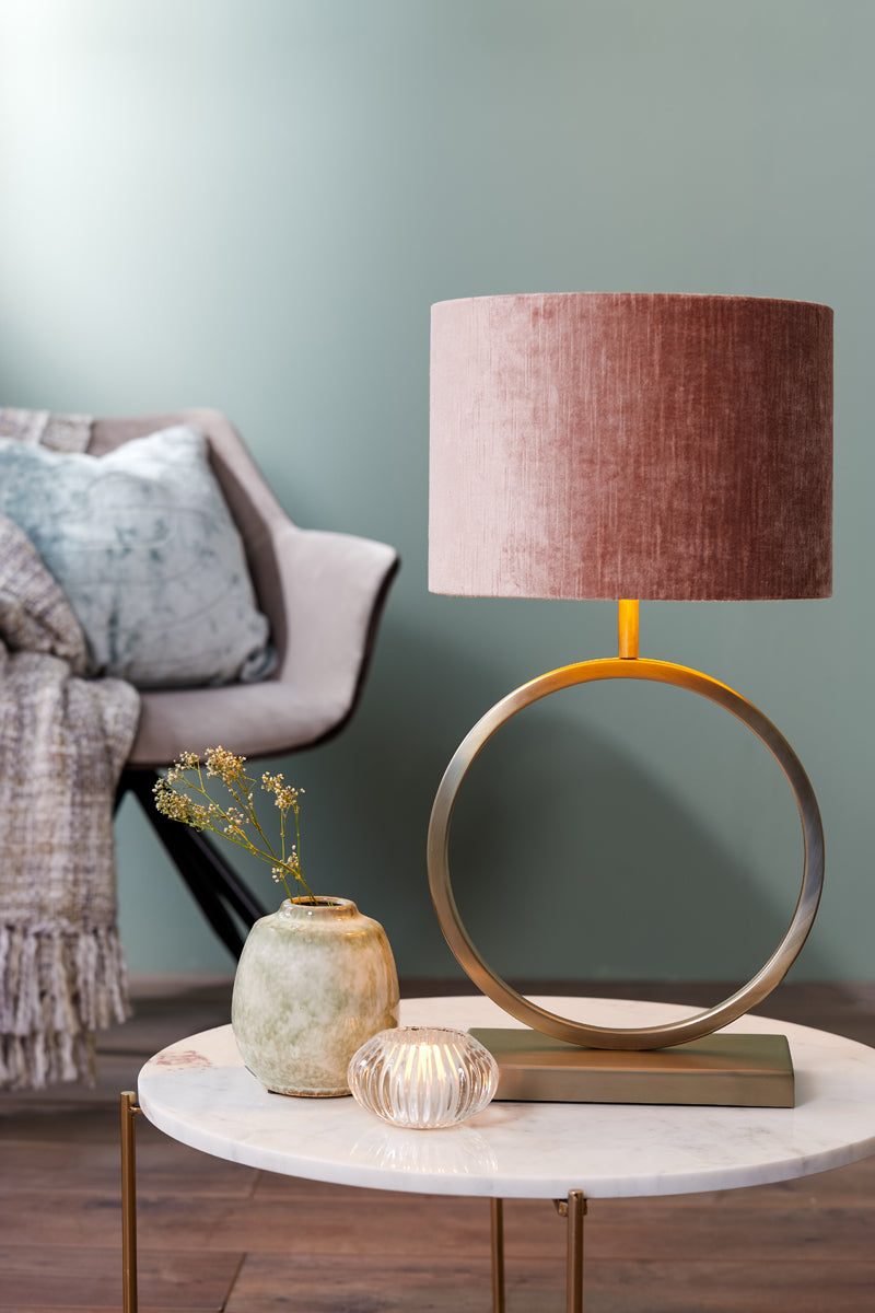 Elegant Light Gold Lamp Base with Textured Design - 30x13x37 cm
