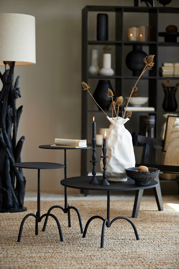 Samoa Matte Black Round Coffee Table Ø64x39 cm