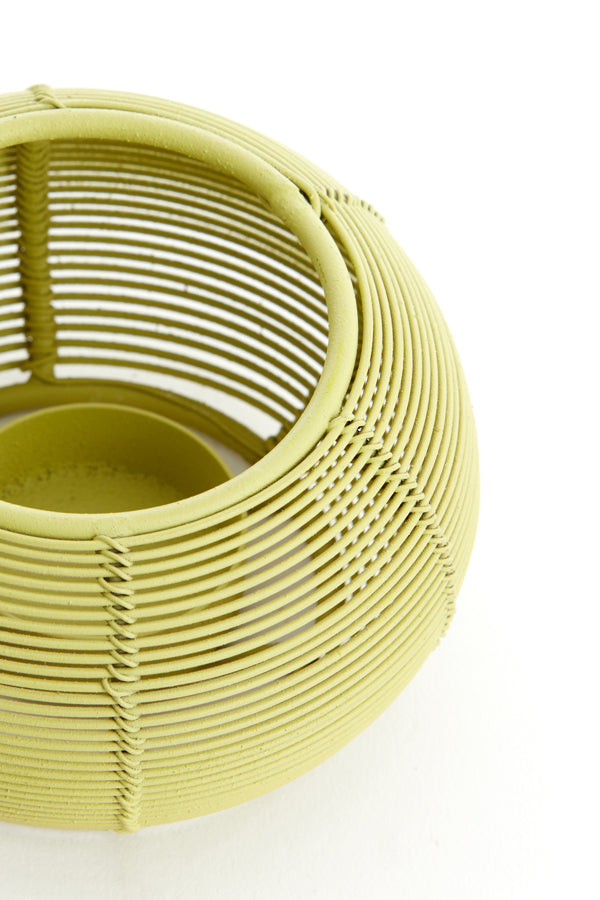 Soft Sage Tealight Holder - Ø11x7 cm Matte Finish