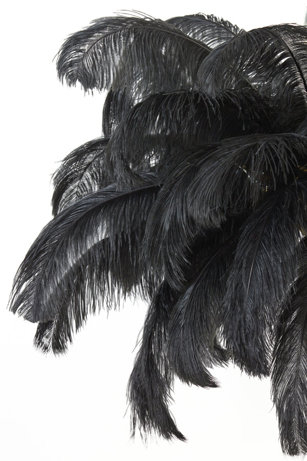 Luxurious Feather Gold & Black Chandelier - E14 Ø80 cm