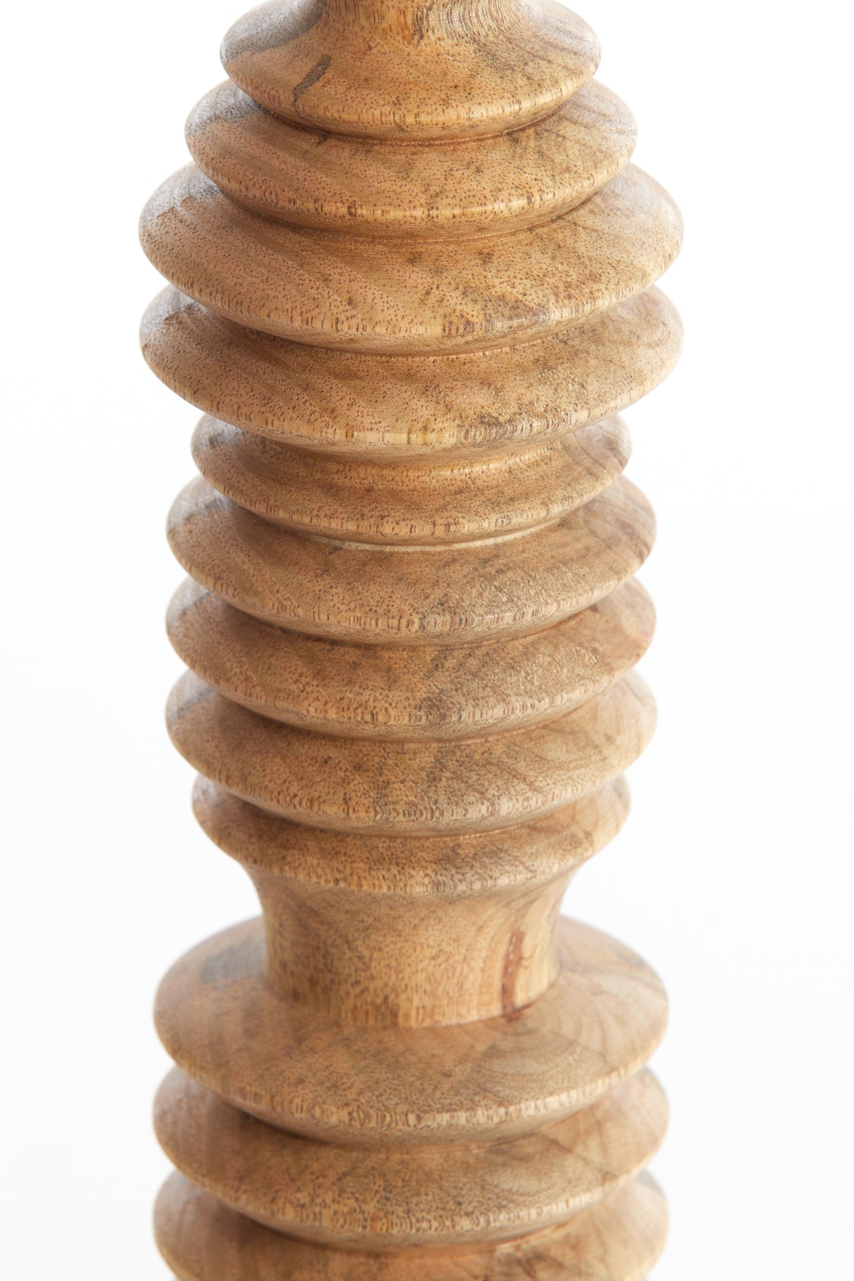 Rustic Elegance: Tall Wooden Candle Holder 45.5 cm