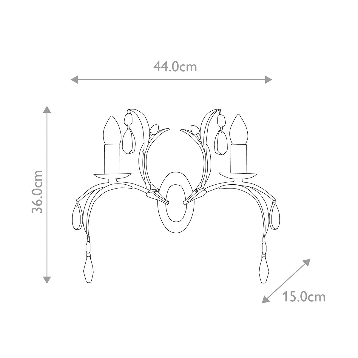 Lily Collection: Vintage Bronze Elegance Wall Sconce