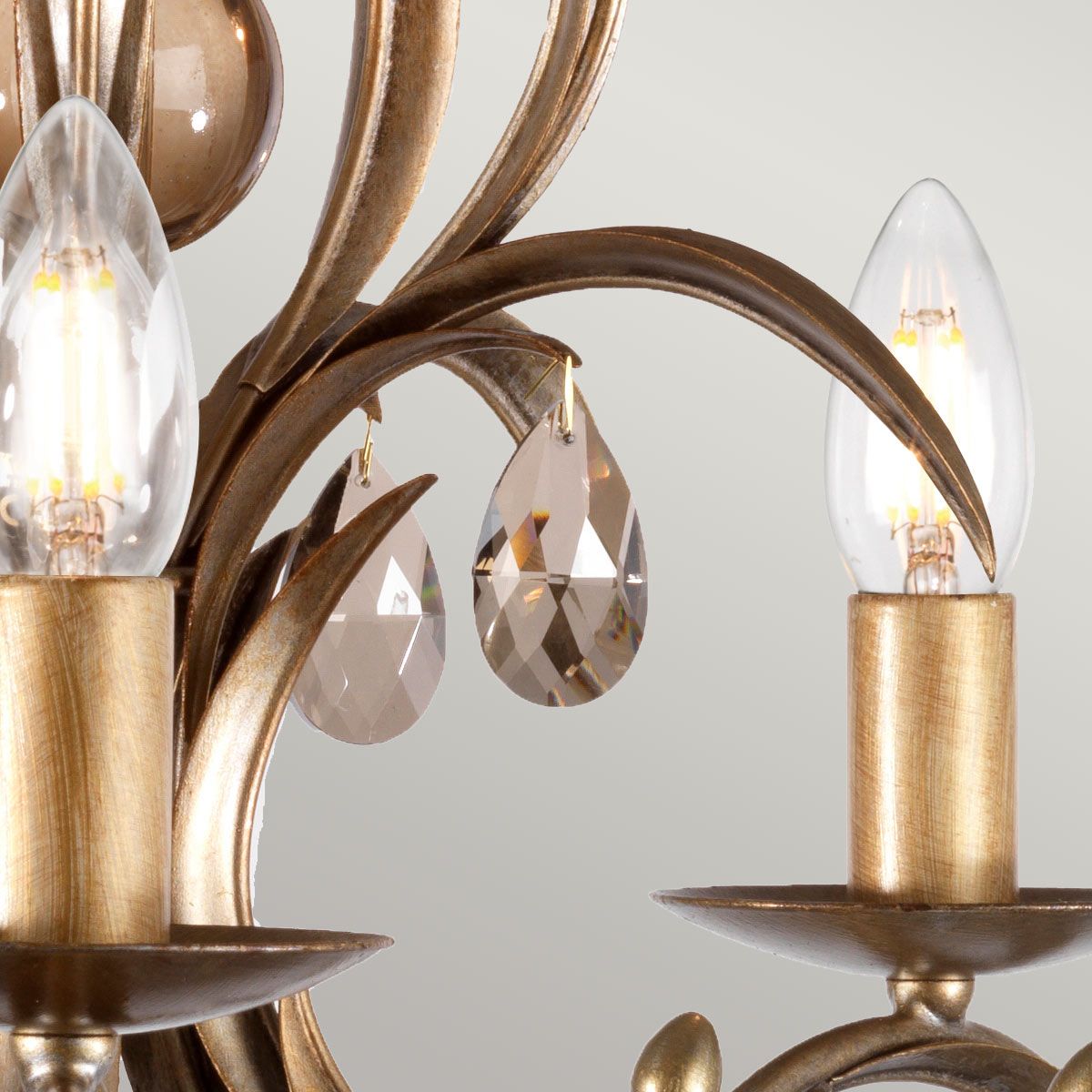 Lily Vintage Metallic Bronze 5-Light Chandelier