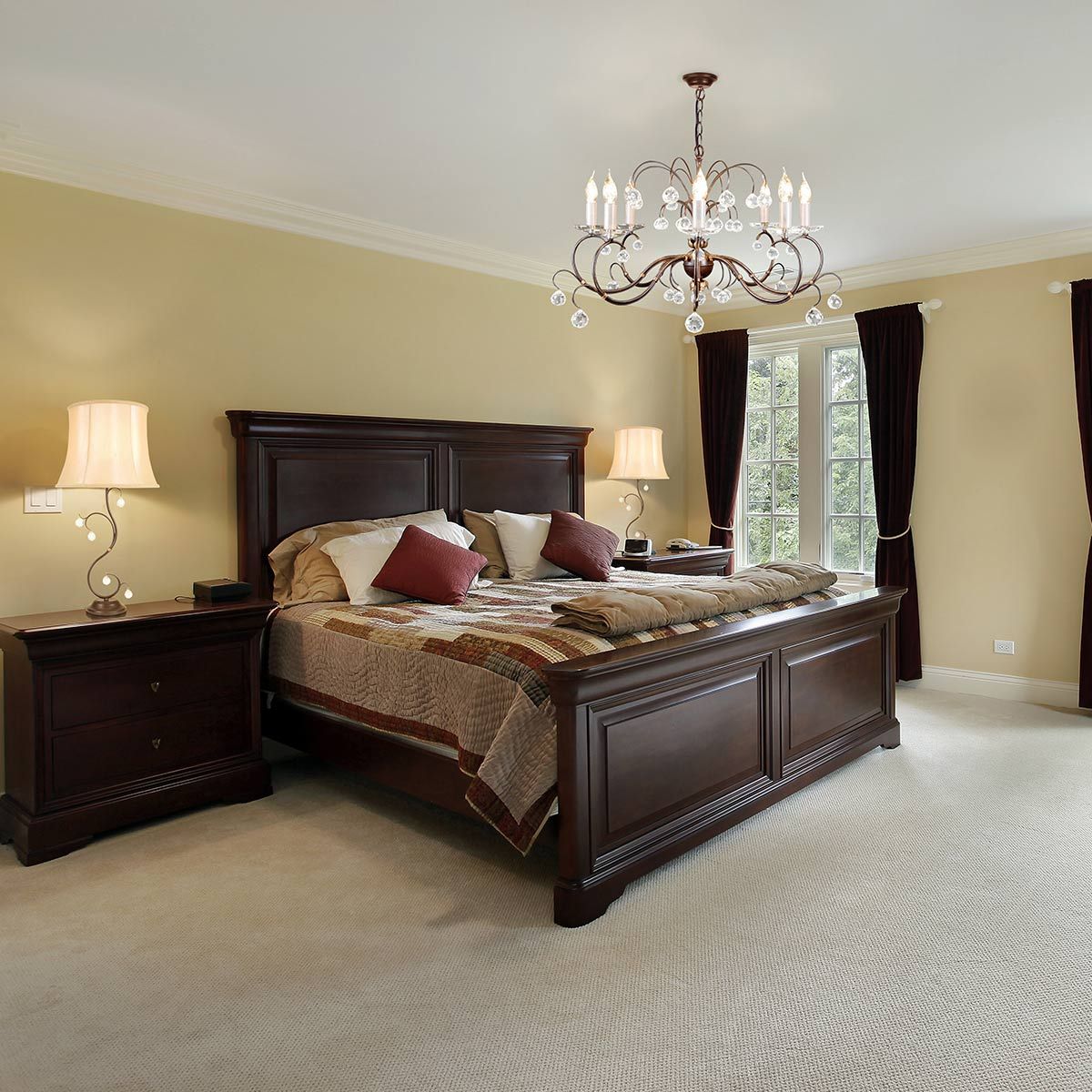 Exquisite Lily 8-Light Chandelier in Deep Metallic Bronze Finish