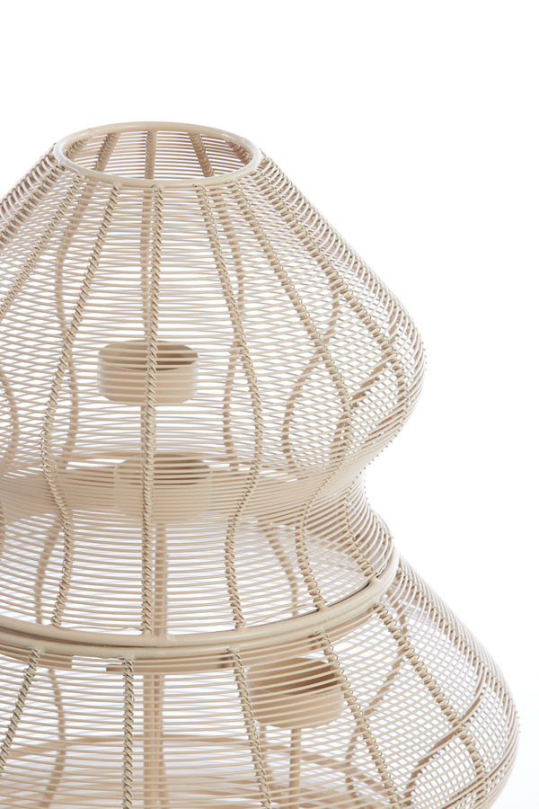 Elegant Sand Christmas Tree Tealight Holder - 38x50 cm