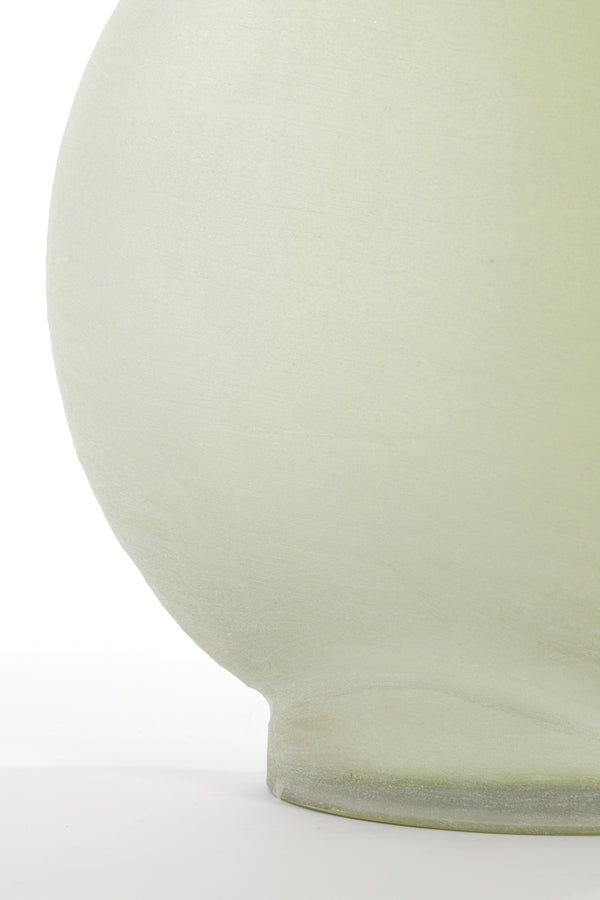 Olive Green Torna Glass Vase - 33x16.5x36.5 cm