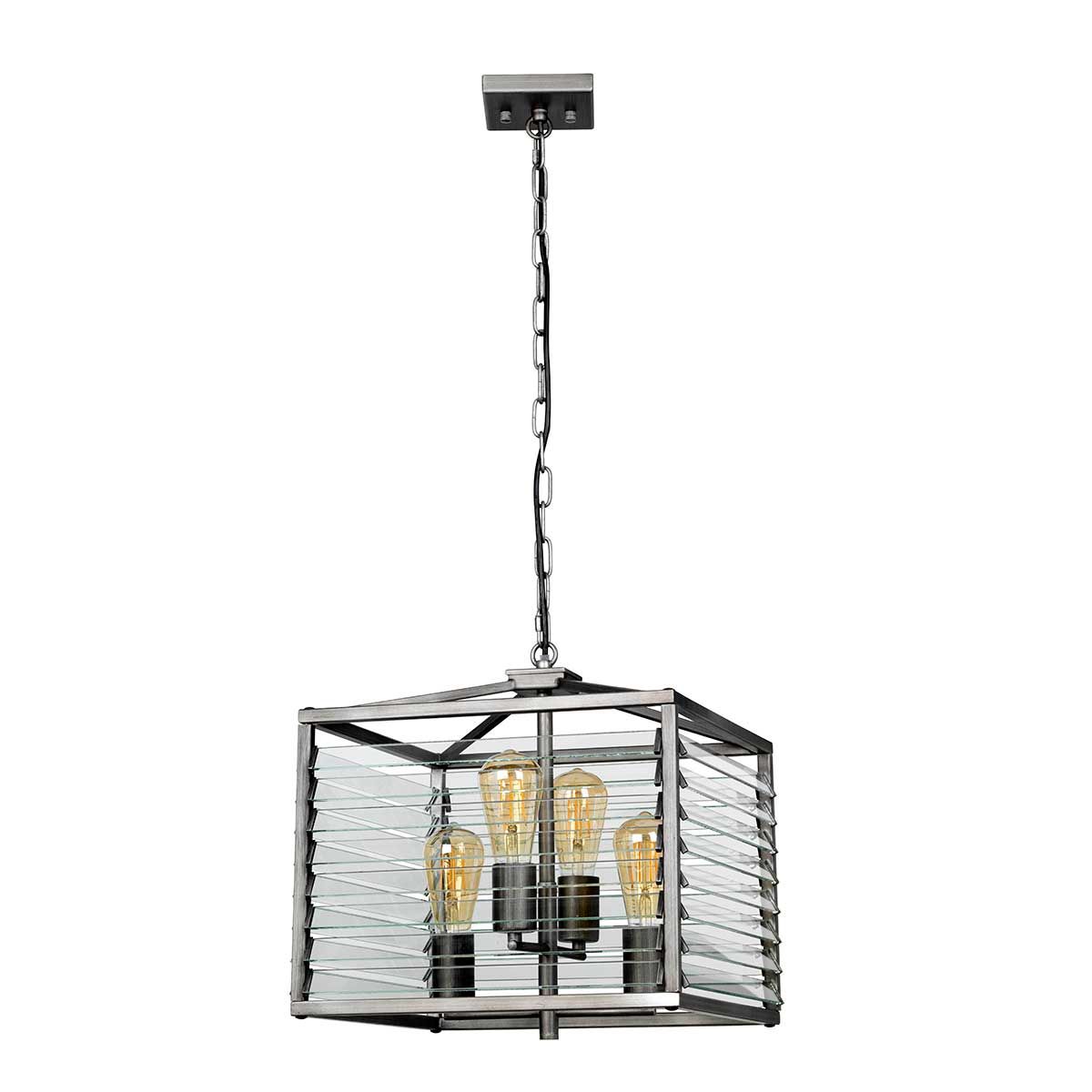 Louvre Industrial Elegance 4-Light Pendant