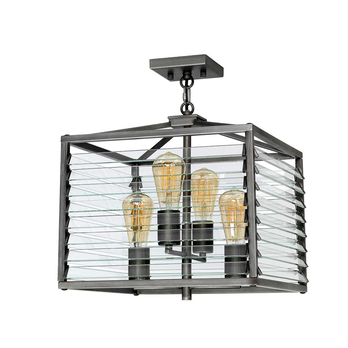 Louvre Industrial Elegance 4-Light Pendant