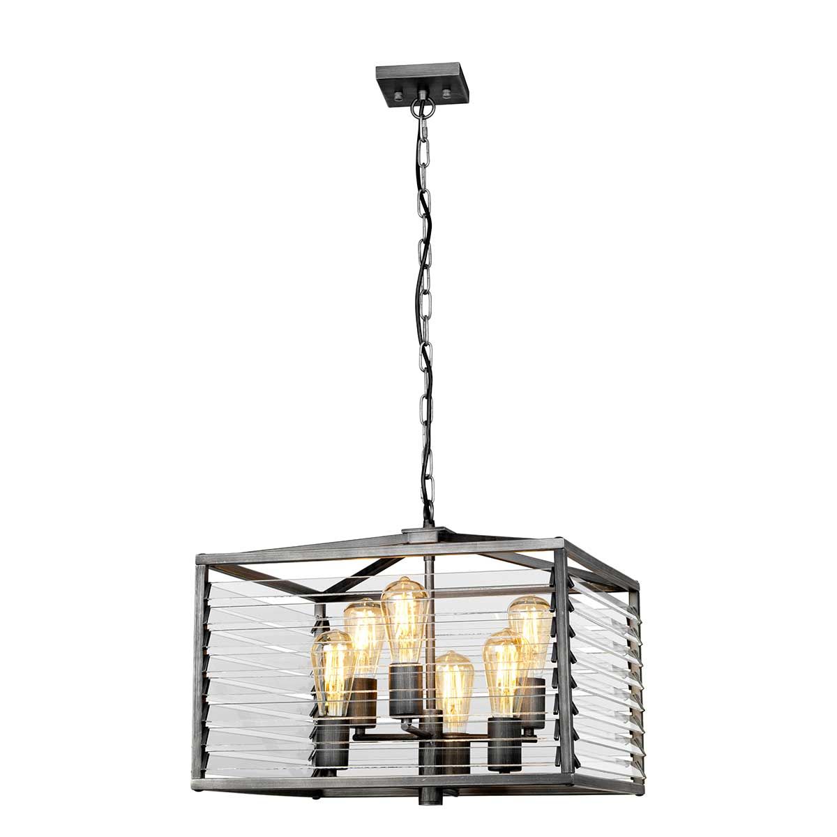 Louvre Industrial Elegance 6 Light Pendant