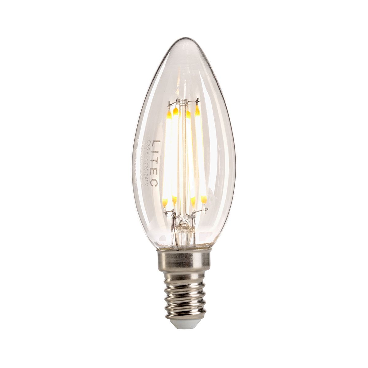 Candle LED E14 Lamp Clear Glass