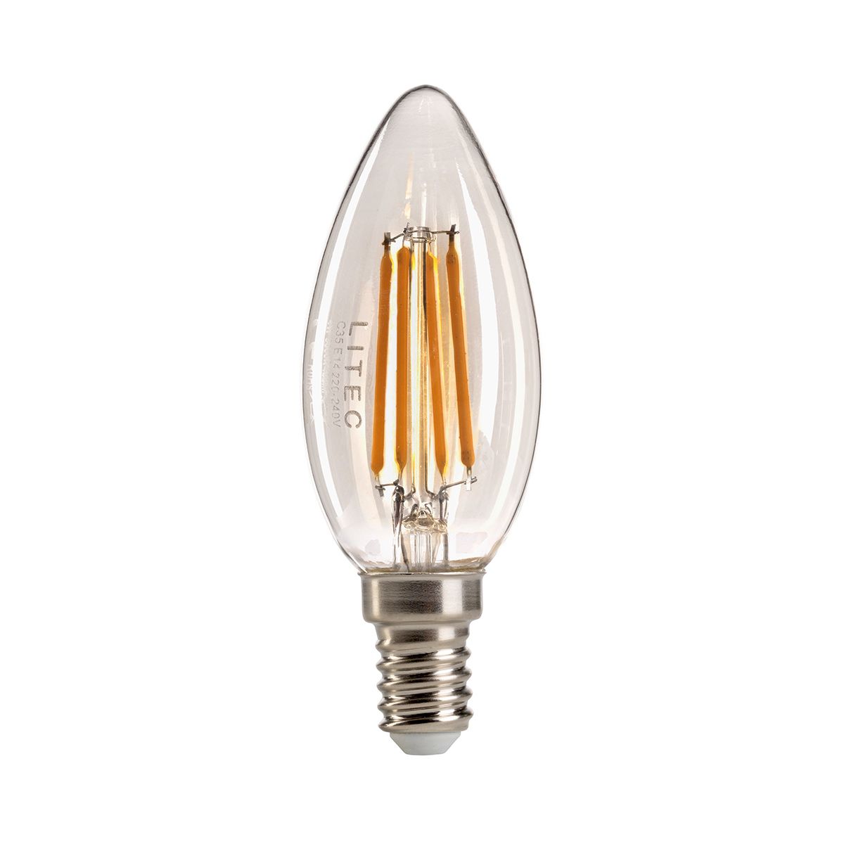 Candle LED E14 Lamp Clear Glass